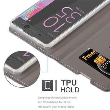 Sony Xperia XA Suojakuori Lompakkokotelo (harmaa)