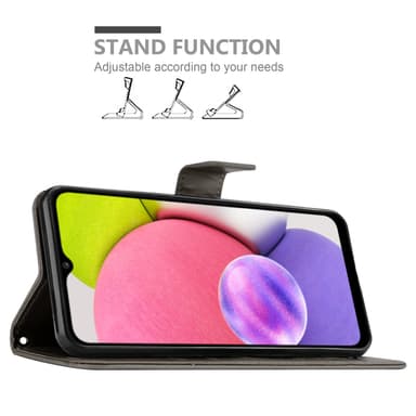 Samsung Galaxy A03s Suojakuori Lompakkokotelo (harmaa)