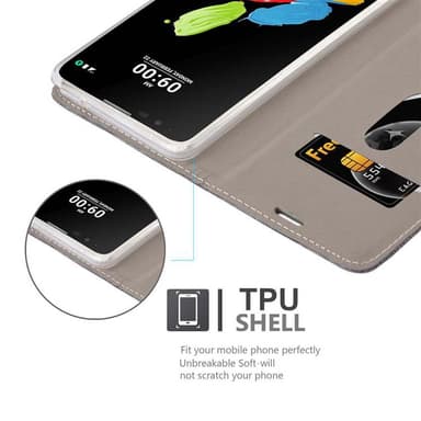 LG STYLUS 2 Suojakuori Lompakkokotelo (harmaa)