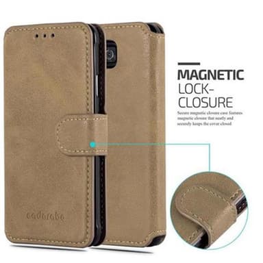 Samsung Galaxy ALPHA Suojakuori Lompakkokotelo (Ruskea)