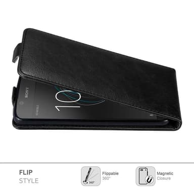 Sony Xperia L1 Suojakuori Lompakkokotelo (Musta)