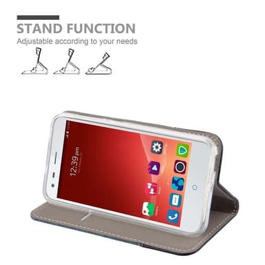 ZTE Blade S6 Suojakuori Lompakkokotelo (Sininen)