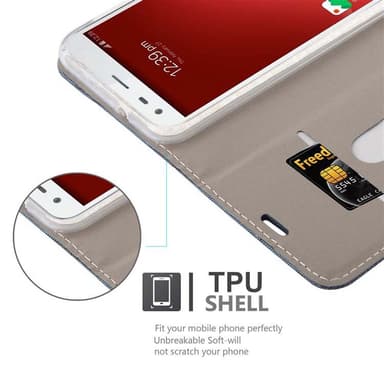 ZTE Blade S6 Suojakuori Lompakkokotelo (Sininen)