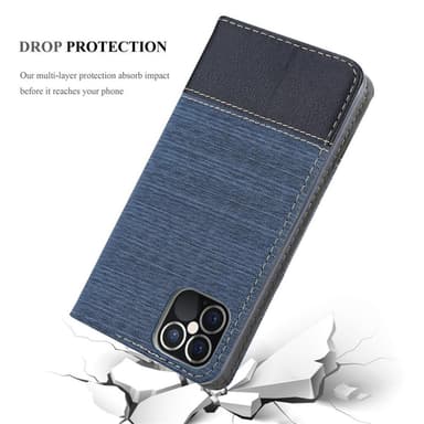 iPhone 12 / 12 PRO Suojakuori Lompakkokotelo (Sininen)