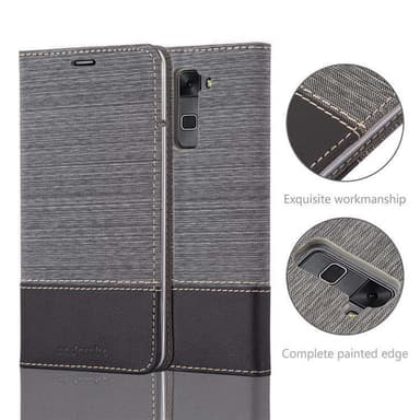 LG STYLUS 2 Suojakuori Lompakkokotelo (harmaa)
