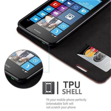 HTC ONE M7 Suojakuori Lompakkokotelo (Punainen)