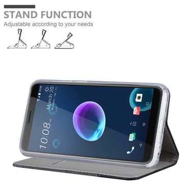 HTC Desire 12 Suojakuori Lompakkokotelo (harmaa)