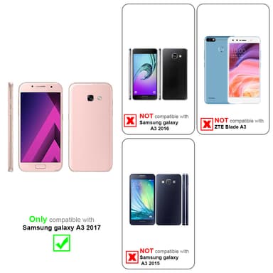 Samsung Galaxy A3 2017 Suojakuori Kotelo (Musta)