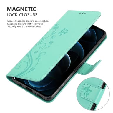 iPhone 13 Suojakuori Lompakkokotelo (Turkoosi)
