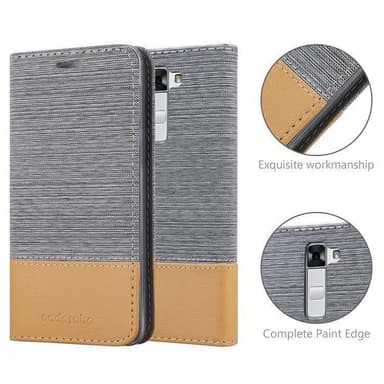 LG K7 2016 Suojakuori Lompakkokotelo (harmaa)