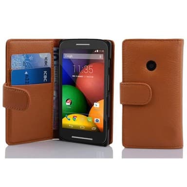 Suojakuori Motorola MOTO E Lompakkokotelo (Ruskea)