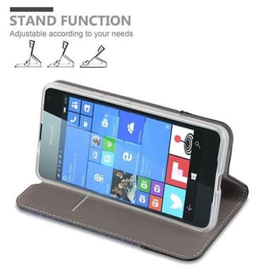 Nokia Lumia 650 Suojakuori Lompakkokotelo (Sininen)