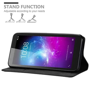 ZTE Blade A3 2019 Suojakuori Lompakkokotelo (Musta)