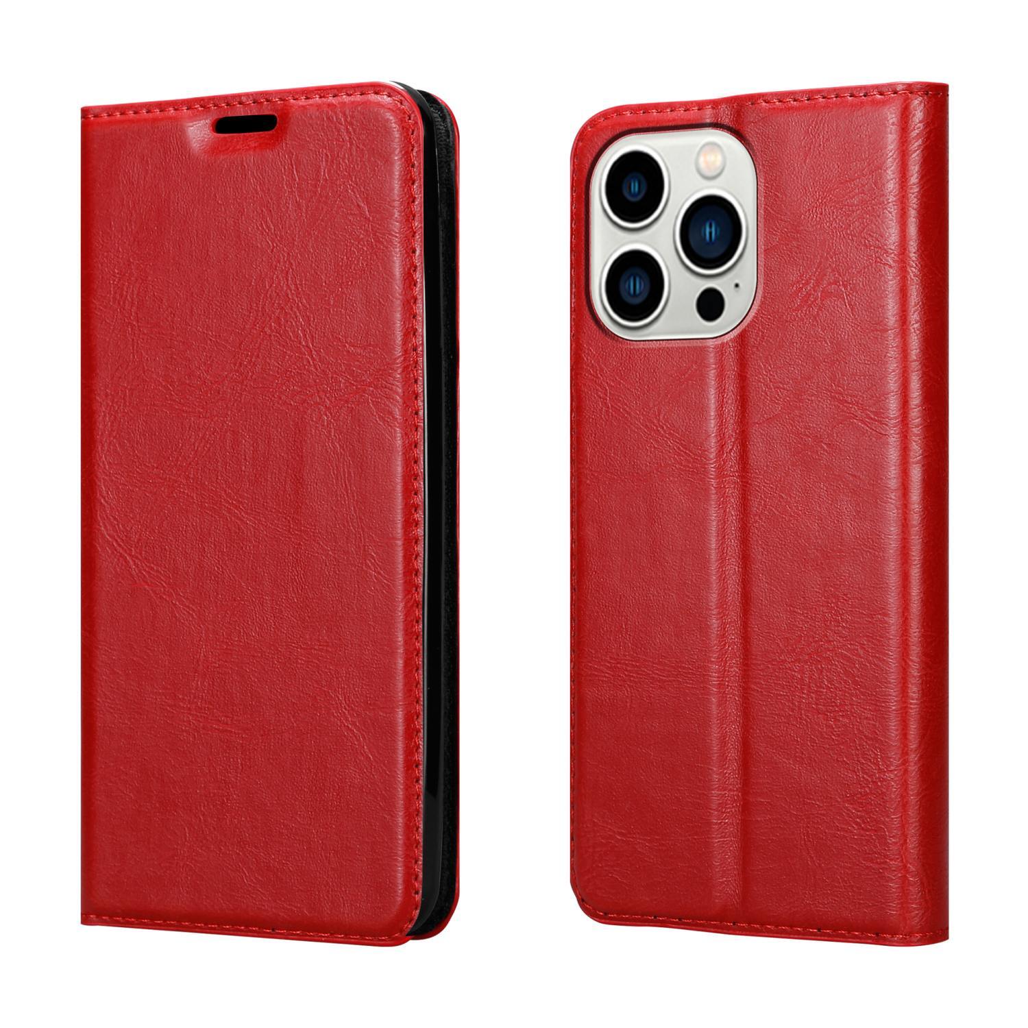 iPhone 14 PRO MAX Suojakuori Lompakkokotelo (Punainen)