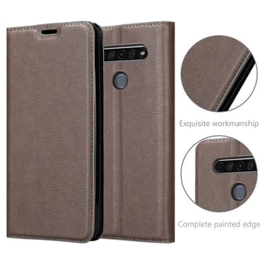 LG K61 Suojakuori Lompakkokotelo (Ruskea)