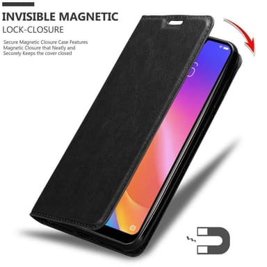Vivo Y81i Suojakuori Lompakkokotelo (Musta)