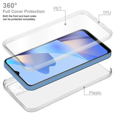Oppo A16s / A54s Suojakuori Cover (Läpinäkyvä)