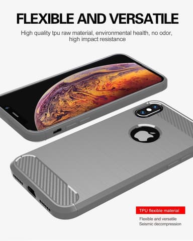 Suojakuori iPhone XS MAX Kotelo (harmaa)