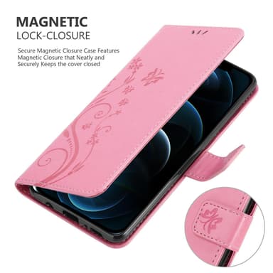 iPhone 13 Suojakuori Lompakkokotelo (Vaaleanpunainen)