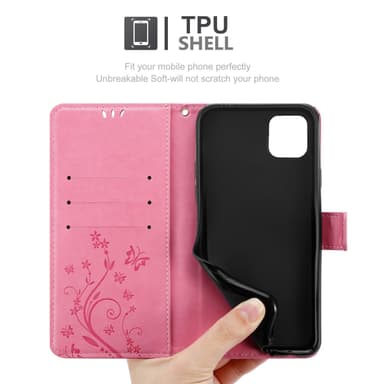 iPhone 13 Suojakuori Lompakkokotelo (Vaaleanpunainen)