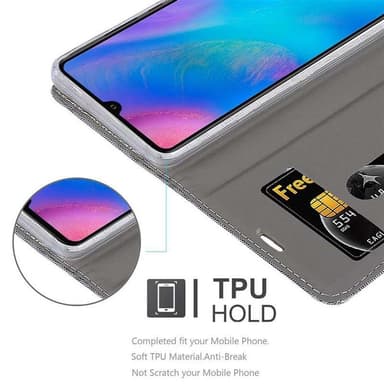 Huawei P30 Suojakuori Lompakkokotelo (harmaa)