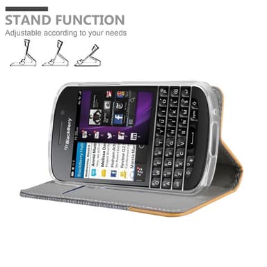 Blackberry Q10 Suojakuori Lompakkokotelo (harmaa)