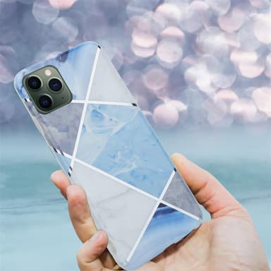 iPhone 12 MINI Suojakuori Lompakkokotelo (Sininen)