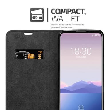 MEIZU 16S Suojakuori Lompakkokotelo (Musta)
