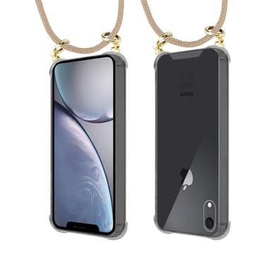 iPhone XR Suojakuori Kotelo Ketju (Ruskea)