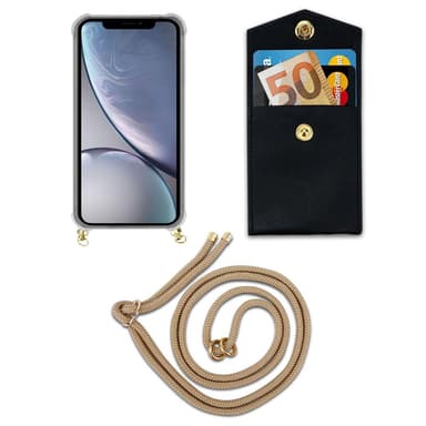 iPhone XR Suojakuori Kotelo Ketju (Ruskea)