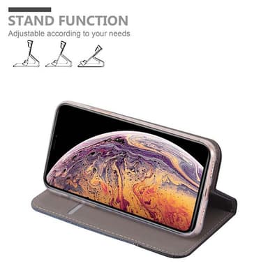 iPhone XS MAX Suojakuori Lompakkokotelo (Sininen)