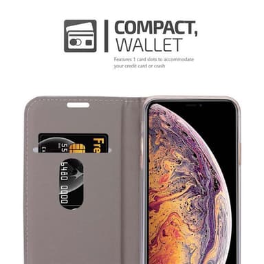 iPhone XS MAX Suojakuori Lompakkokotelo (Sininen)