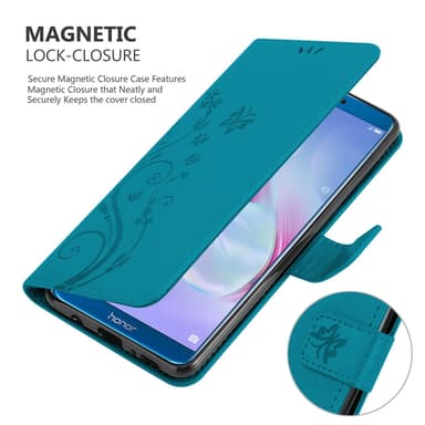 Honor 9 LITE Suojakuori Lompakkokotelo (Sininen)
