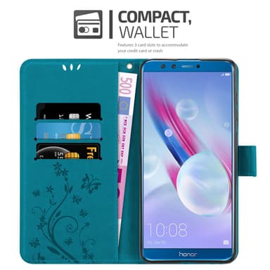 Honor 9 LITE Suojakuori Lompakkokotelo (Sininen)