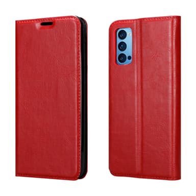Oppo Reno4 Suojakuori Lompakkokotelo (Punainen)