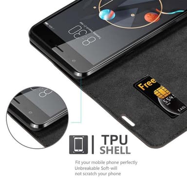 ZTE Nubia M2 Suojakuori Lompakkokotelo (Ruskea)