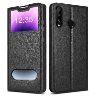 Lompakkokotelo Huawei P30 LITE Case (Musta)