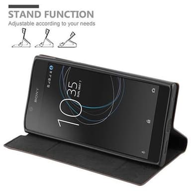 Sony Xperia L1 Suojakuori Lompakkokotelo (Ruskea)