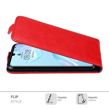 Huawei P30 Suojakuori Lompakkokotelo (Punainen)