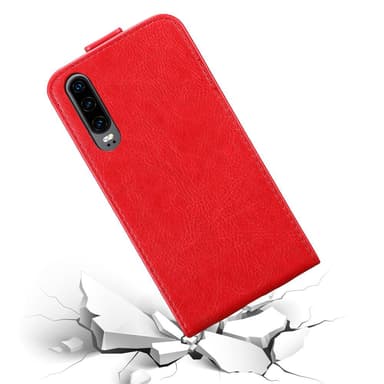 Huawei P30 Suojakuori Lompakkokotelo (Punainen)