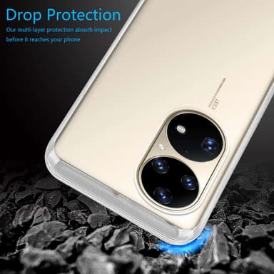 Huawei P50 PRO Suojakuori Kotelo (Läpinäkyvä)