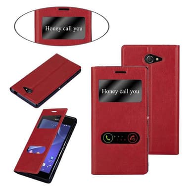 Lompakkokotelo Sony Xperia M2 / M2 AQUA Case (Punainen)