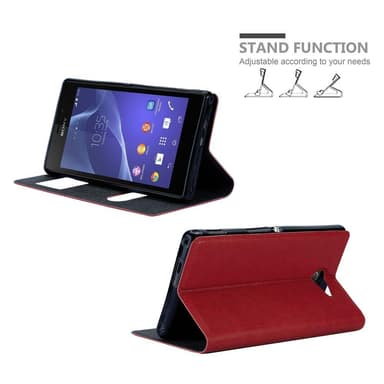 Lompakkokotelo Sony Xperia M2 / M2 AQUA Case (Punainen)
