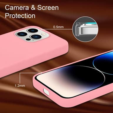 iPhone 14 PRO MAX Suojakuori Kotelo (Vaaleanpunainen)
