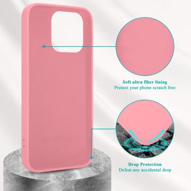 iPhone 14 PRO MAX Suojakuori Kotelo (Vaaleanpunainen)