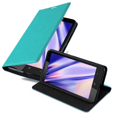 Nokia Lumia 1320 Suojakuori Lompakkokotelo (Turkoosi)