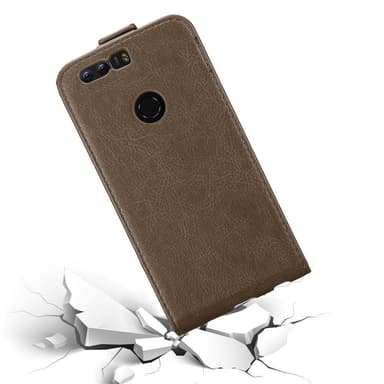 Honor 8 / 8 PREMIUM Suojakuori Lompakkokotelo (Ruskea)