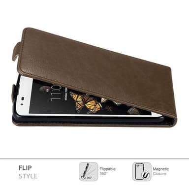 LG K8 2016 Suojakuori Lompakkokotelo (Ruskea)