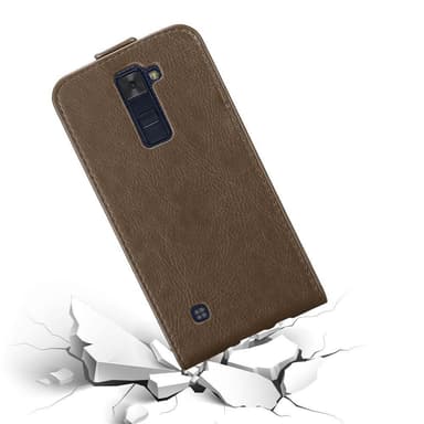 LG K8 2016 Suojakuori Lompakkokotelo (Ruskea)
