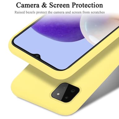 Samsung Galaxy A22 5G Suojakuori Kotelo (Keltainen)